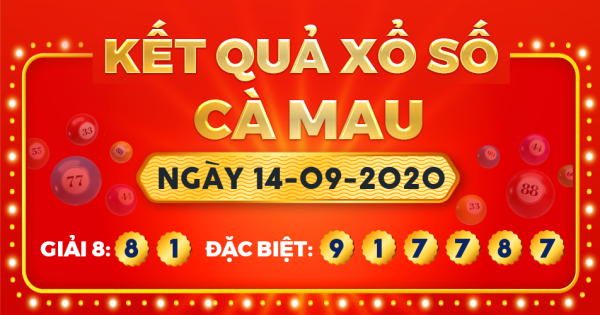 Xổ số Cà Mau ngày 14 tháng 9