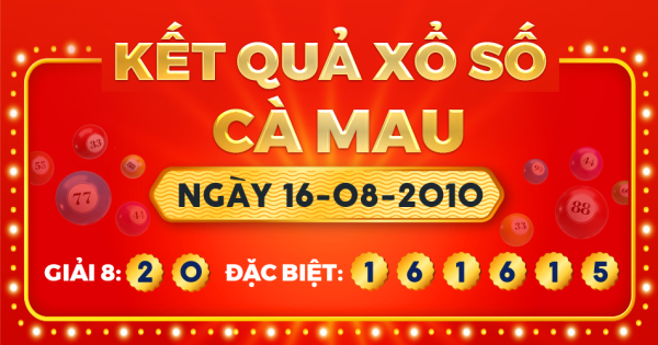 Xổ số Cà Mau ngày 16 tháng 8