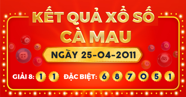 Xổ số Cà Mau ngày 25 tháng 4